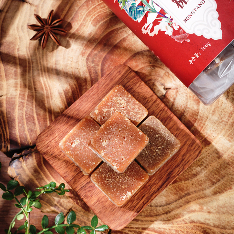 Yunnan Handmade Brown Sugar Blocks Traditional Cane Sugar 500g Jar Individually Wrapped - Image 3