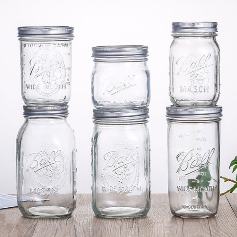 Wide Mouth Glass Sealed Storage Jar 710ml Overnight Oats Mason Cup Yogurt Cold Brew Pickle Bottle - Image 4