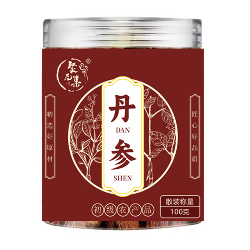 Dried Dan Shen Red Sage Root Slices Salvia miltiorrhiza TCM Herbal Tea Decoction 200g Jar - Image 5