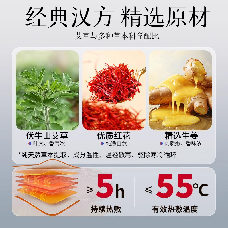Mugwort Essential Oil Patch Ai Cao Warming Topical Patch for Neck Shoulder Waist and Knee Care 1 Box - Image 4