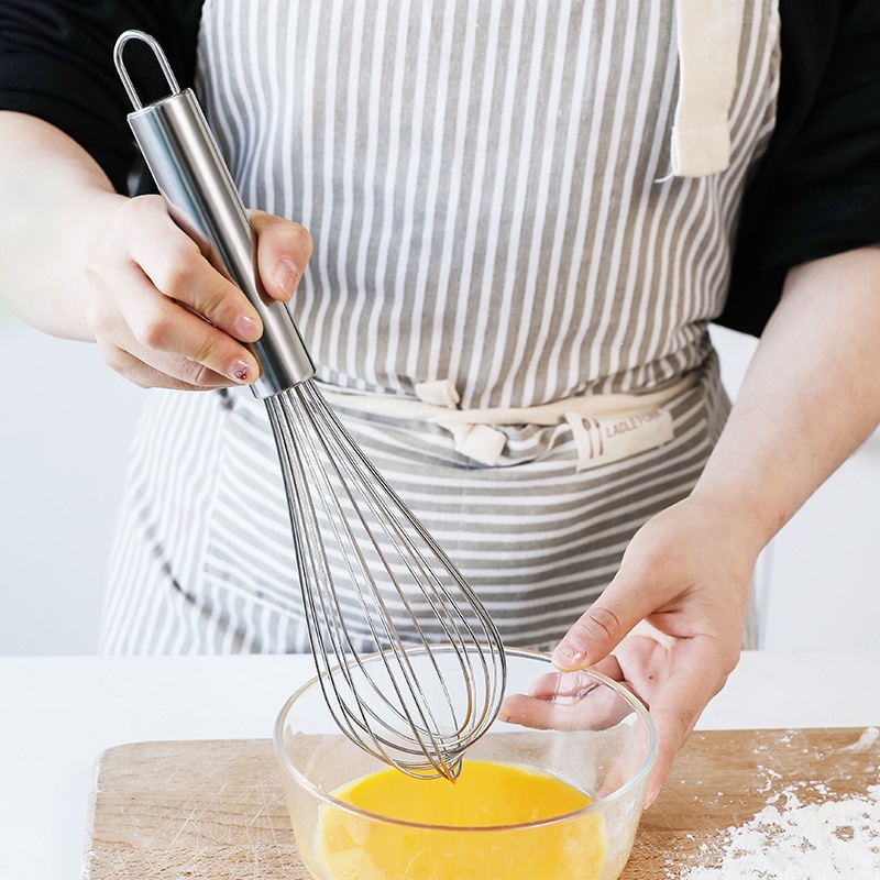 Stainless Steel Manual Whisk Hand Egg Beater Mixer for Baking Cream and Eggs Small 12 Inch - Image 2