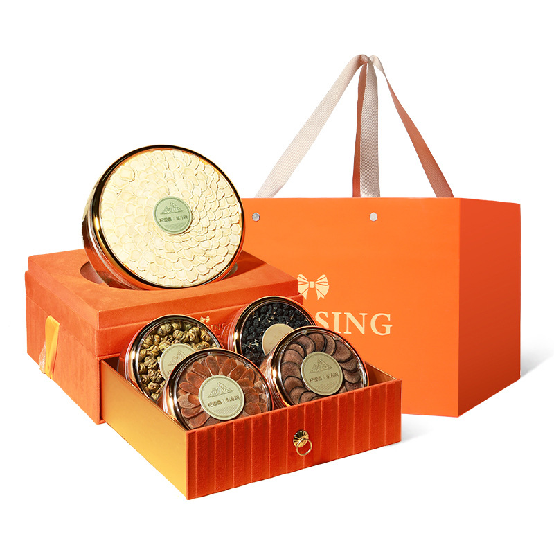 Five Herb Gift Box American Ginseng Red Ginseng Goji and Dendrobium 240g - Image 5