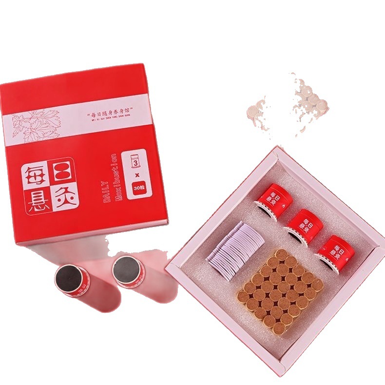 Portable Moxibustion Box Set with 3 Moxa Tubes 30 Moxa Cones and 30 Adhesive Patches for Daily Home Use - Image 5