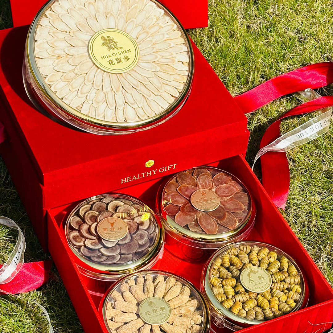 American Ginseng Gift Box 200g Premium Herbal Set with Dendrobium Deer Antler and Red Ginseng for Elders - Image 2