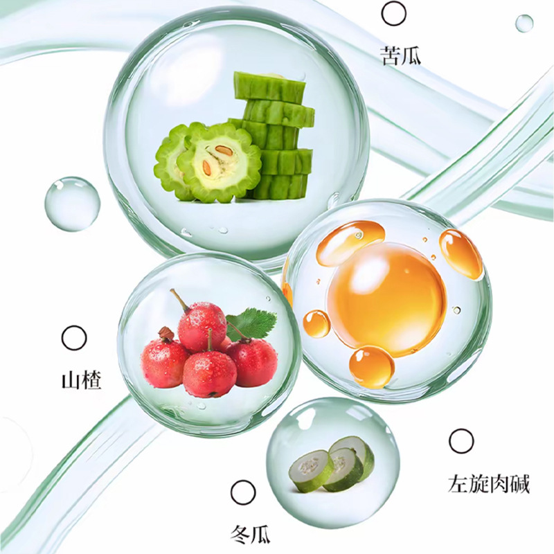 L-Carnitine Hawthorn Melon Granules Drink Mix 50g Sugar-Free Meal Replacement Powder with Probiotics and Dietary Fiber - Image 3
