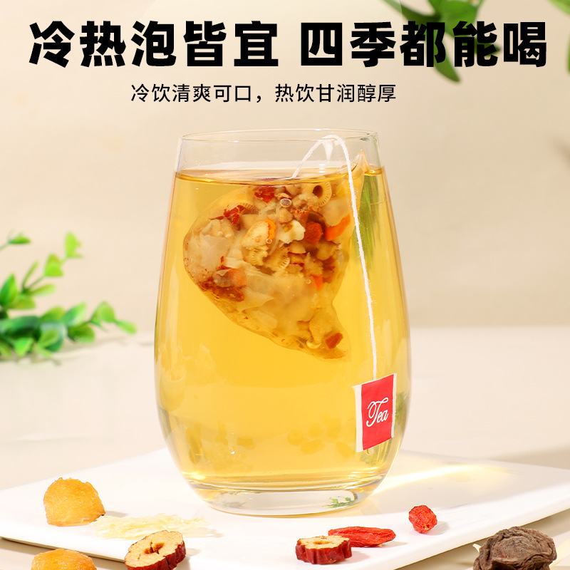 Xiao Diao Pear Soup Herbal Tea Bags with Lily Bulb Reed Root Snow Pear Jujube Goji Berry for Daily Brew - Image 3