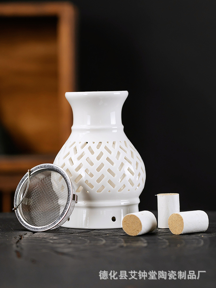 Ceramic Moxa Cup Gua Sha Tool White Porcelain Moxibustion Jar for Home Wellness Use - Image 4