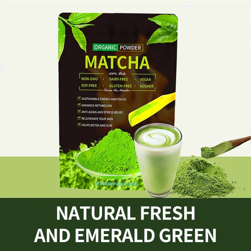 Organic Matcha Green Tea Powder Ma Dai Cha 100g Bag Culinary Grade for Tea Lattes and Baking - Image 2