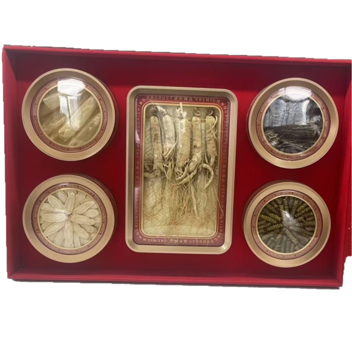 Premium Five Herb Gift Box Dendrobium Morel American Ginseng Ginseng Fish Maw 1500g Nourishing Soup Set - Image 5