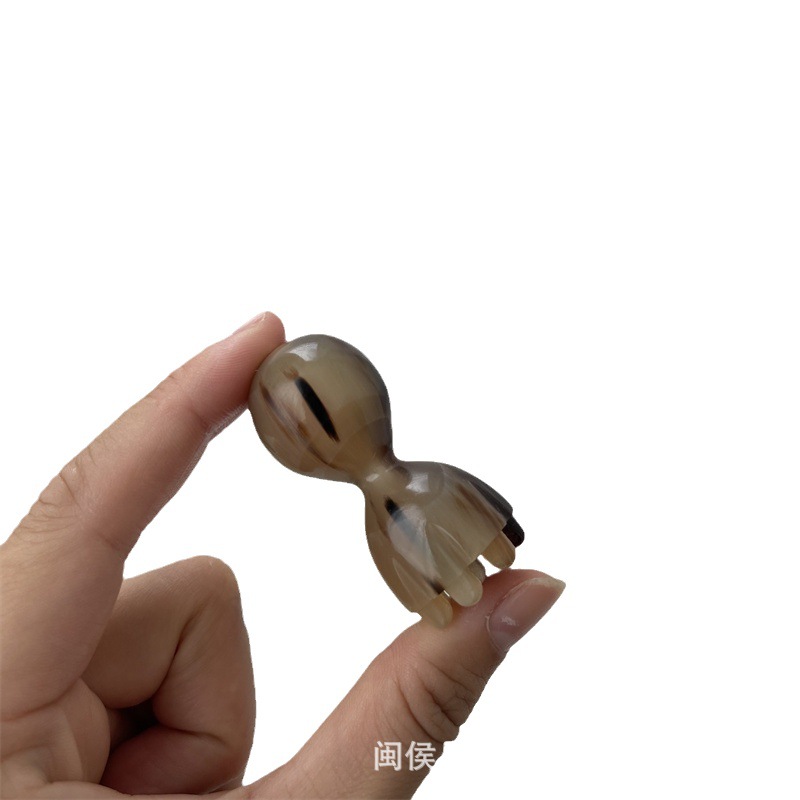 Horn Facial Massage Stick Lotus Pod Shape Hand Carved Guasha Tool for Face and Head - Image 5