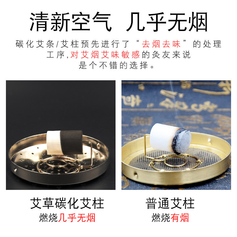 Smokeless Moxa Rolls Carbonized Black Mugwort Sticks for Home Beauty Salon Moxibustion - Image 4