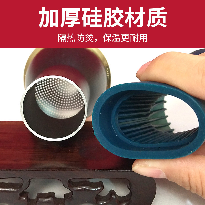 Copper Moxibustion Jar with Gua Sha Massage Stick All-in-One Cup Portable Home and Spa Use with 54 Moxa Cones and 1 Bottle Essential Oil - Image 3