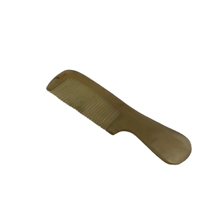Goat Horn Comb 13cm Medium Handle Comb Natural Yang Jiao Gua Sha Comb for Hair Care and Scalp Massage - Image 5