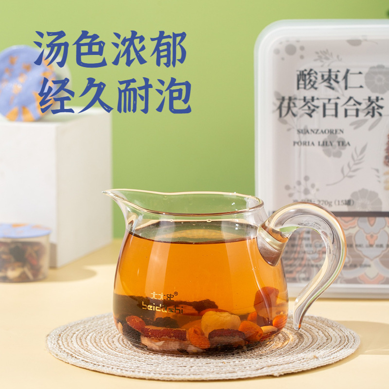 Sour Jujube Seed Poria Lily Tea 15 Mini Cans 270g Bedtime Herbal Blend - Image 4