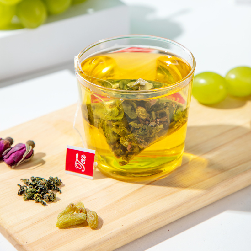 Grape Oolong Fruit Tea Triangular Tea Bags Cold Brew Peach Oolong Blend 45g Sample Pack - Image 2
