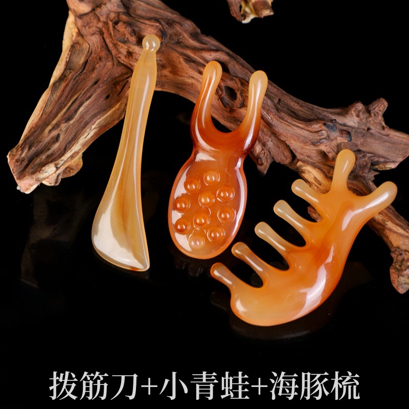 Dolphin Gua Sha Massage Comb Resin Facial Nose Bridge Scraping Tool Portable Lifting Massage - Image 3