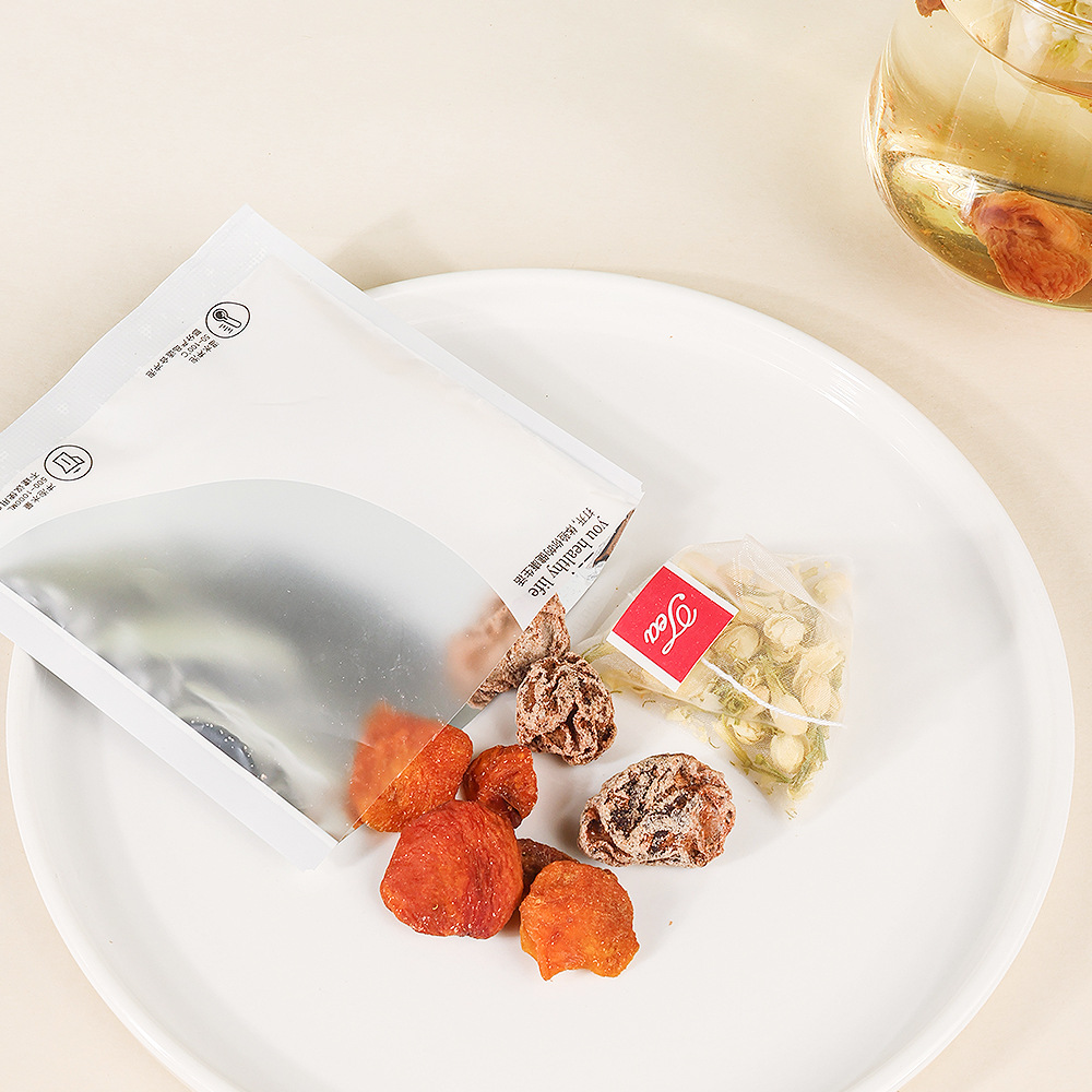Apricot Peel Jasmine Plum Cold Brew Tea Xing Pi Mo Li Hua Mei Cha 15g x 12 Bags Fruity Floral Iced Tea - Image 3