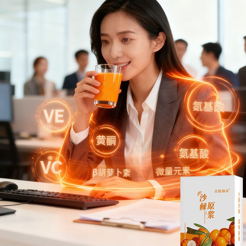 Sea Buckthorn Juice Puree 300ml Ready to Drink Herbal Wellness Beverage - Image 2