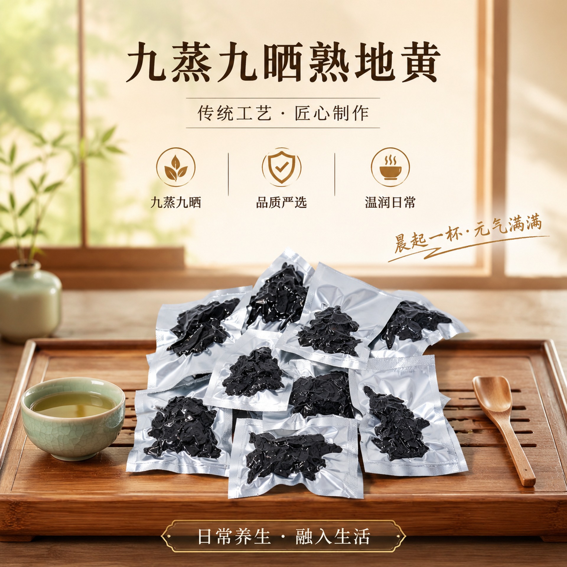 Huang Jing Tea Natural Polygonatum Loose Herbal Tea Nine Times Steamed and Sun Dried 500g - Image 4