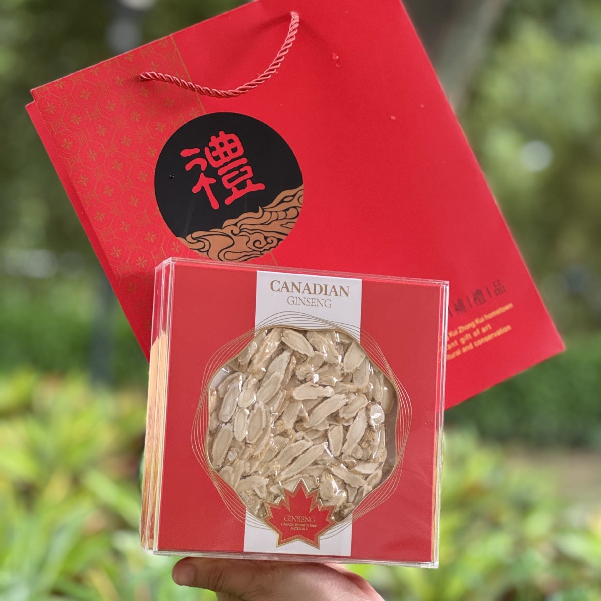 Canadian American Ginseng Slanted Slices 80g Gift Box Soft Branch Flower Flag Ginseng - Image 3