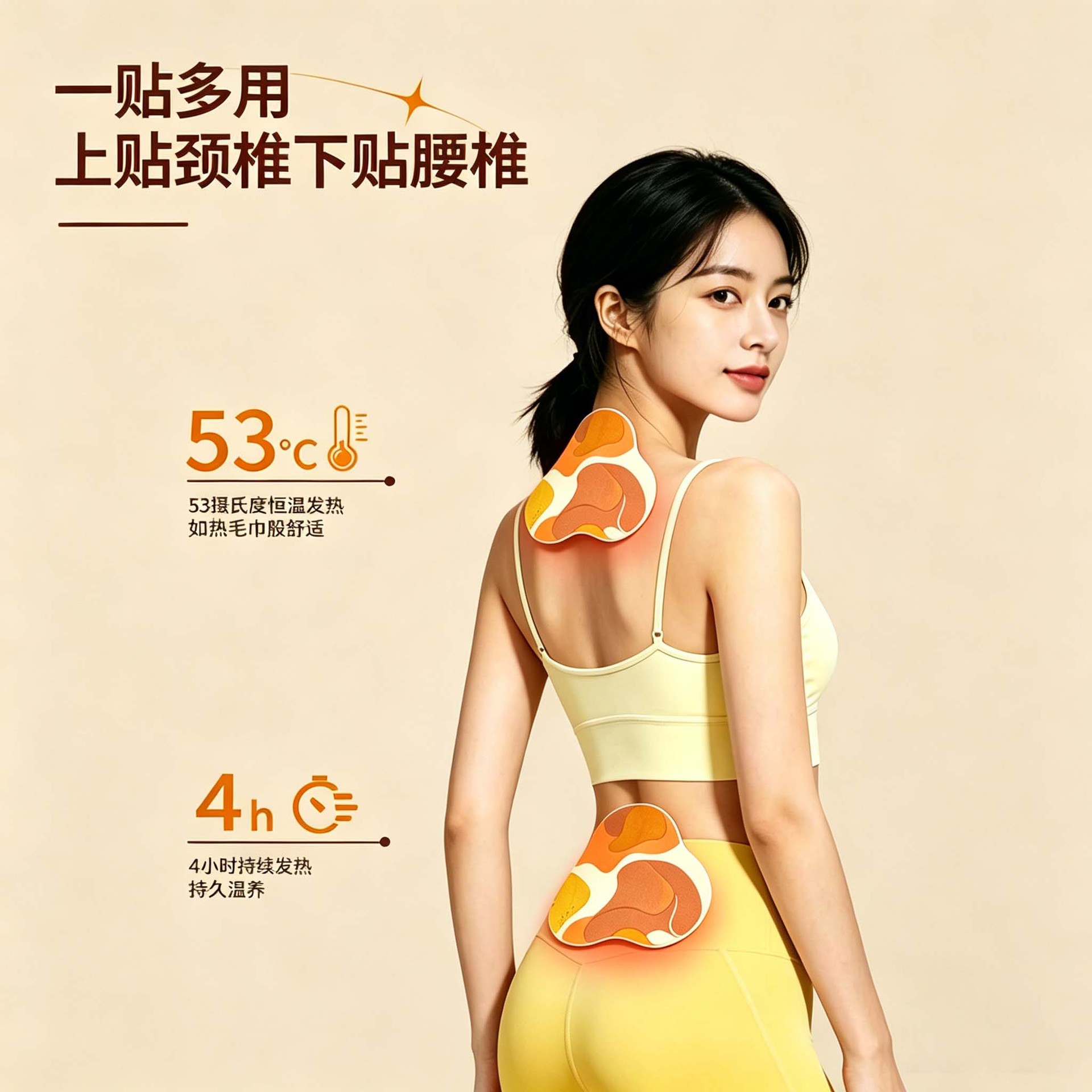 Guizhi Fangfeng Neck Shoulder Warming Herbal Heat Patch with Mugwort 5 Patches Per Box - Image 3