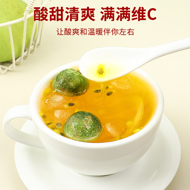 Green Tangerine Lemon Passion Fruit Tea 10 Pyramid Bags Hot Brewed Fruit Herbal Tea - Image 4