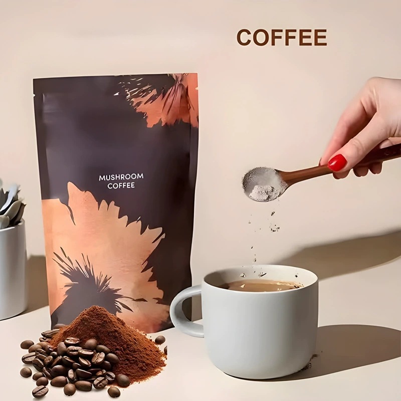 Mushroom Coffee Powder Instant Black Coffee Sugar Free 180g Bag - Image 2