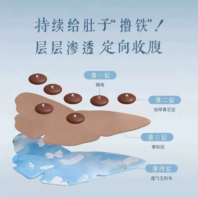 Miaoling Black Ginger Butterfly Herbal Patch Self-Heating Abdominal Topical Sticker with Steel Ball Acupoint Design - Image 2