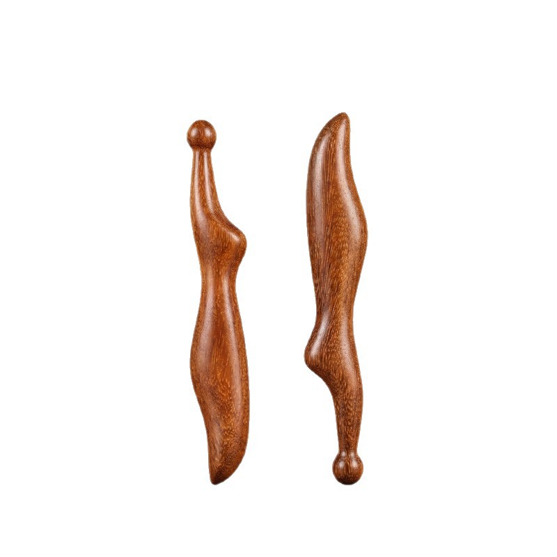 Zi Guang Tan Sandalwood Gua Sha Massage Stick Acupoint Pen for Body Meridian Care - Image 5