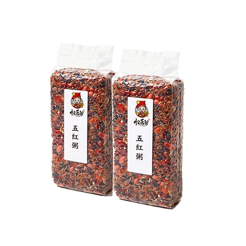 Five Red Congee Mix Wu Hong Zhou 500g Vacuum Packed Multigrain Porridge Blend with Red Beans Goji and Dates - Image 5