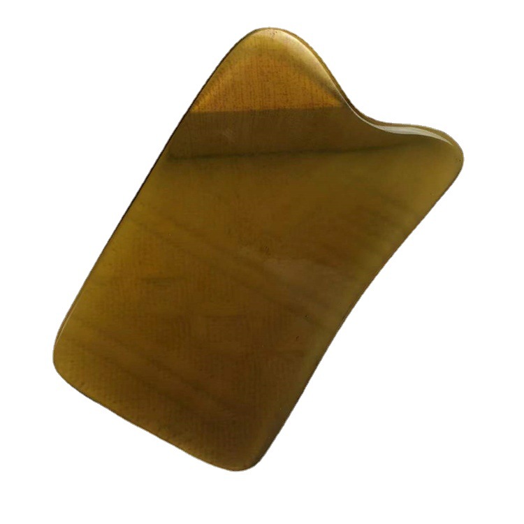 Natural Buffalo Horn Gua Sha Board 9.5cm Facial Body Scraping Massage Tool with Guasha Comb and Tendon Stick - Image 5