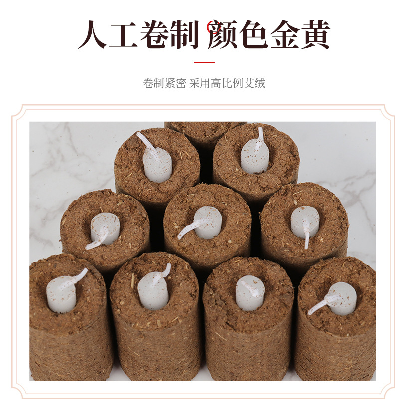 Candle-Style Moxa Sticks 40 Pack Ai Zhu Moxibustion Rolls for Home Warming Care - Image 3