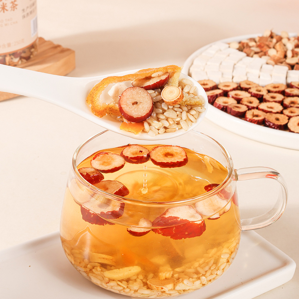 Chenpi Red Date Ginger Rice Tea 250g Wuzhi Maotao Fu Ling Roasted Rice Herbal Wellness Tea - Image 4