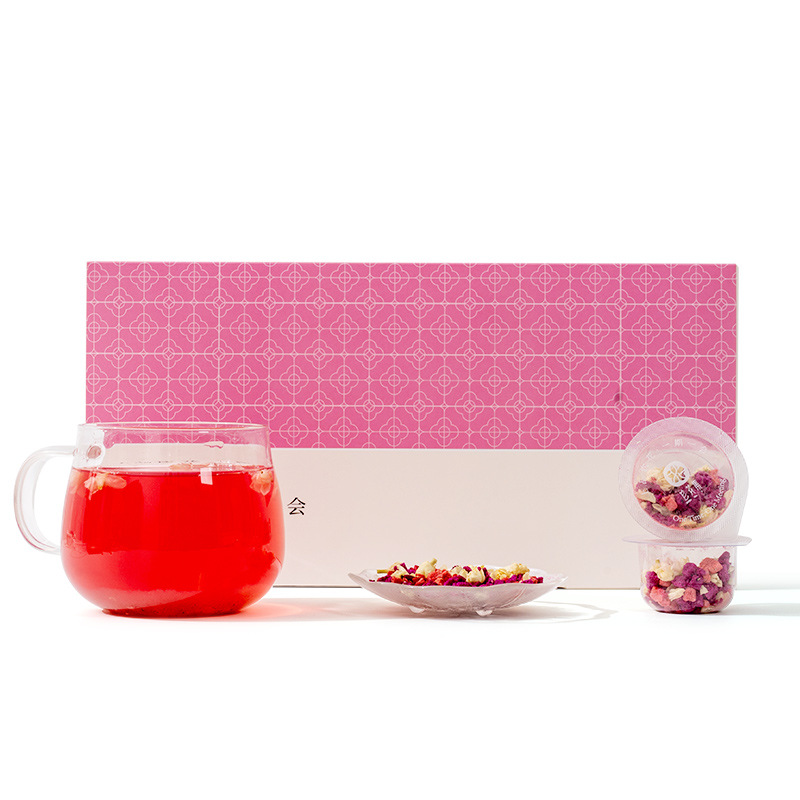 Freeze-Dried Dragon Fruit Double Berry Drink Floral Fruit Tea Blend 60g Sugar-Free Hot Brew Gift Jar - Image 5