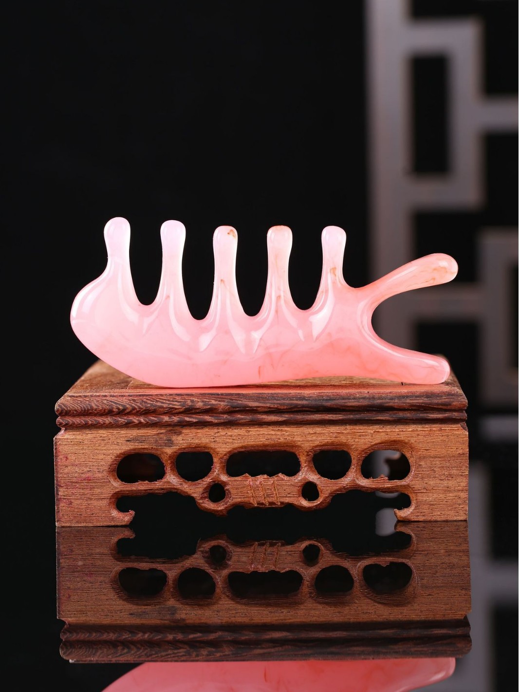 Resin Dolphin Five-Claw Scalp Massage Comb Portable Head Meridian Gua Sha Tool 11 x 5.2 cm - Image 2