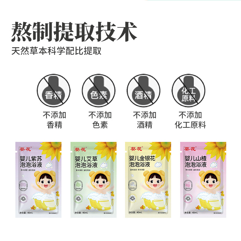Children Herbal Bath Liquid Concentrated Baby Bath and Foot Soak Solution for Home Use - Image 2