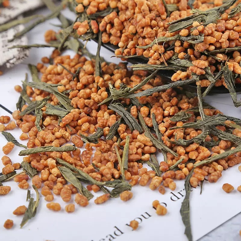 Genmaicha Japanese Style Brown Rice Green Tea Loose Bulk 500g for Hotels Restaurants Hotpot - Image 3