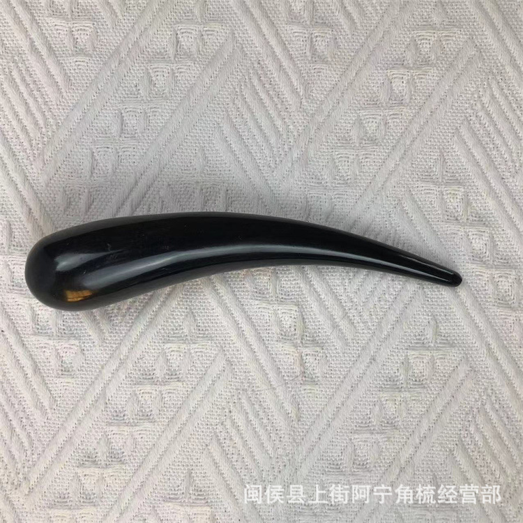 Horn Acupoint Massage Stick Solid Buffalo Horn Guasha Meridian Tool for Neck Back Foot 14-16cm - Image 5