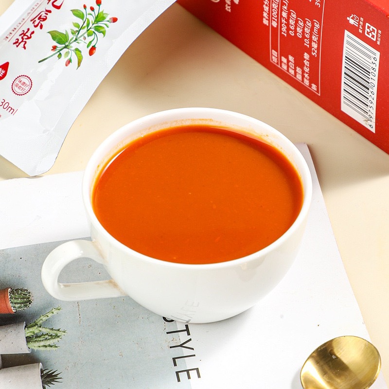 Ningxia Goji Berry Puree 30ml Portable Sachet Fresh-Pressed Red Goji Juice Ready to Drink - Image 3