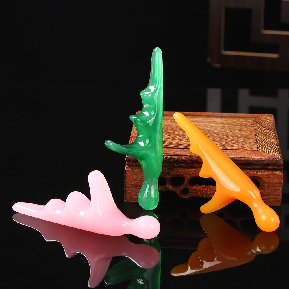 Triangle Foot Massage Stick Resin Guasha Tool for Sole Acupoint Leg Care Portable 14.5cm - Image 4
