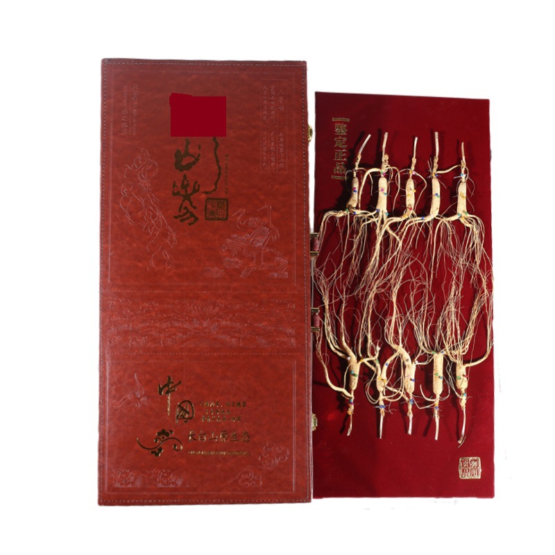 Changbai Mountain Wild-Simulated Ginseng Gift Box Dried Root for Wine Soaking and Traditional Herbal Use - Image 3