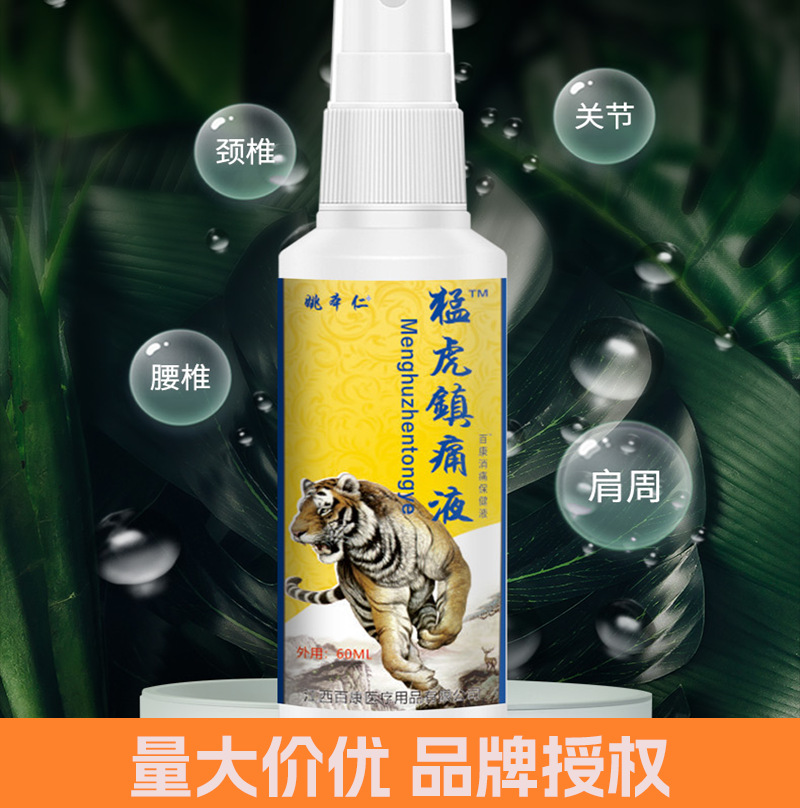 Meng Hu Pain Relief Spray External Analgesic Liquid 60ml for Waist and Fitness Recovery - Image 2