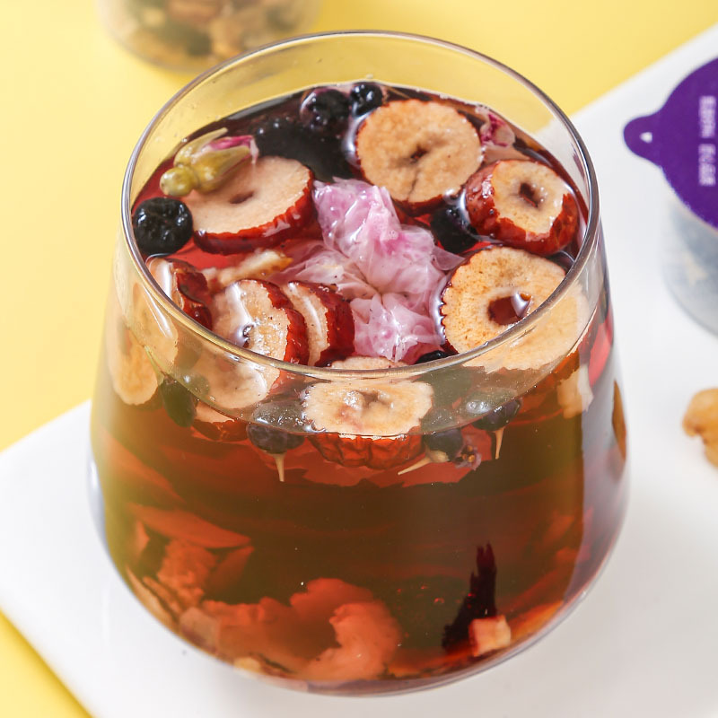 Black Goji Berry Mulberry Rose Tea (Lycium ruthenicum, Morus alba, Rosa rugosa) — 15 Individual Cans, Cold-Brew Herbal Flower Tea - Image 3
