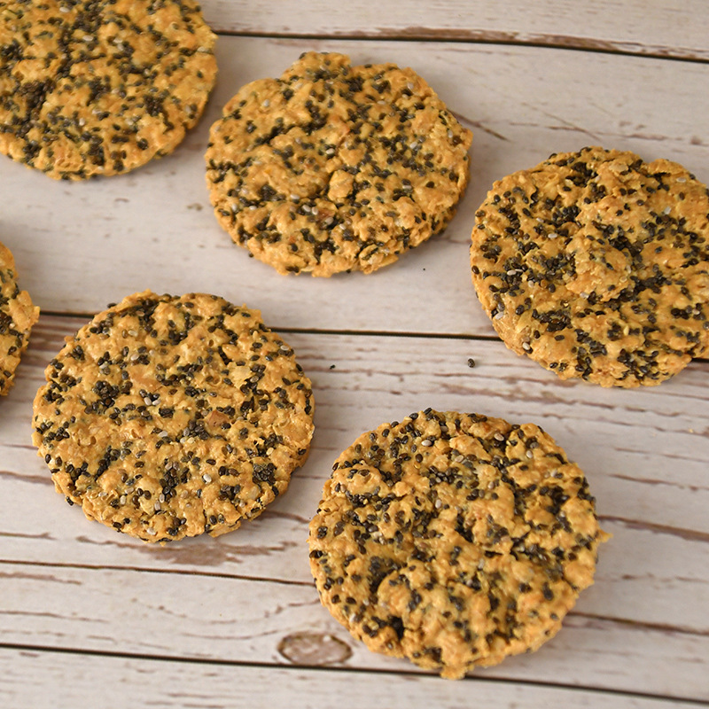 Chia Seed Oat Crisps 100g High Fiber Snack Biscuits Wholesome Everyday Treat - Image 3