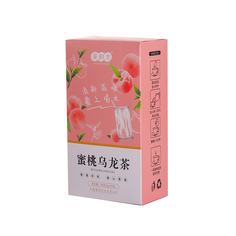 Peach Oolong Tea Bags Mi Tao Wu Long 4g Pyramid Bags 20 Count Sugar Free Cold Brew Fruit Tea - Image 5