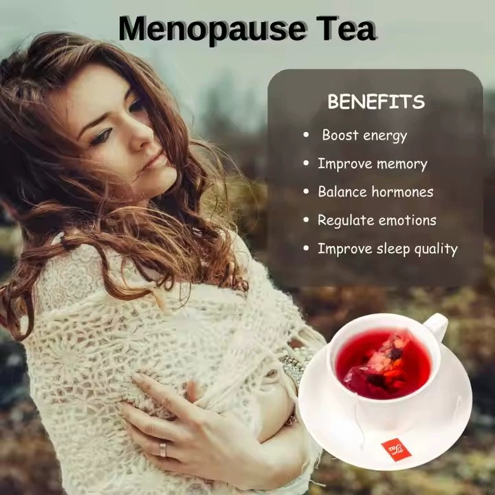 Menopause Support Herbal Tea Bag Blend with Rose Jujube Mulberry Caffeine Free Wellness Tea 100g - Image 2