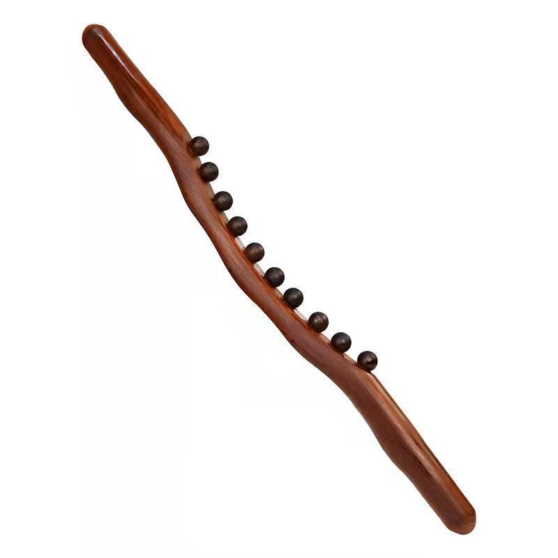 Beech Wood Gua Sha Massage Roller Stick 8 Bead 10 Bead Full Body Meridian Rolling Wand - Image 5