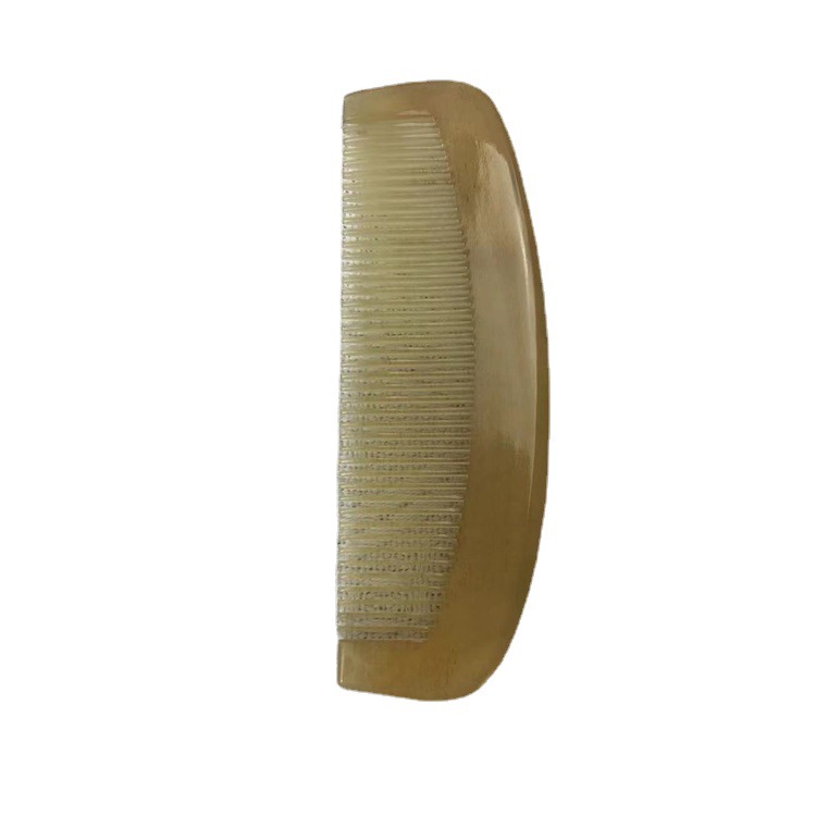 Natural Horn Comb 14cm Wide Tooth Handle Massage Comb for Scalp and Head Meridian Care - Image 5