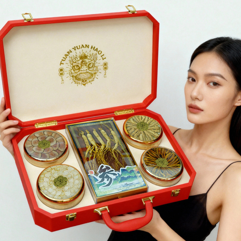 Five Treasure Ginseng Gift Box Sliced Linxia Ginseng Jilin Origin Herbal Wellness Gift for Elders - Image 2