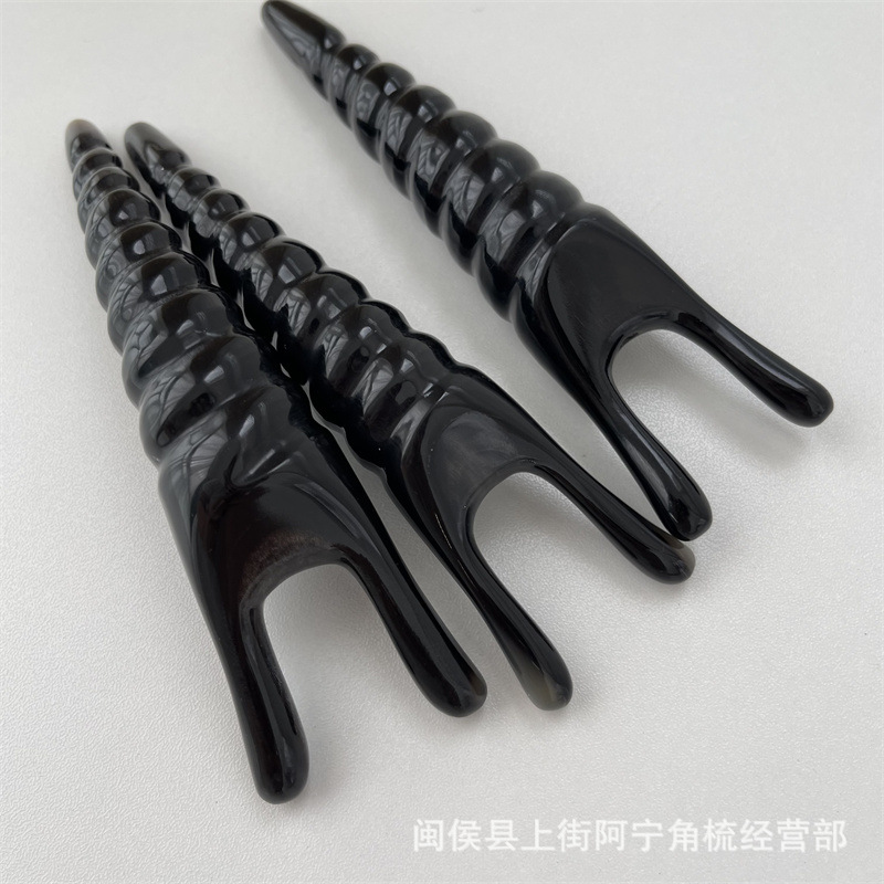 Horn Nose Gua Sha Board Facial Massage Tool Acupoint Pen for Traditional Beauty Care - Image 2